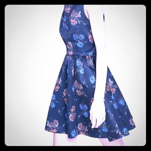 nwot Zara flower print cross back dress